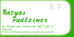 matyas pudleiner business card